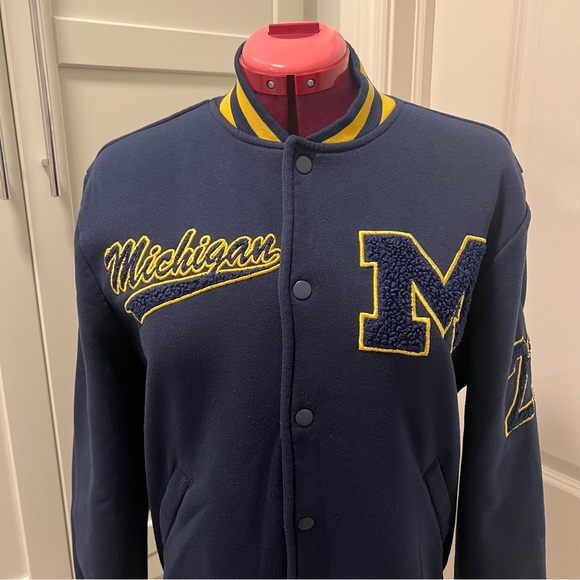 Vintage UNIVERSITY OF MICHIGAN Wolverine Varsity Letterman Jacket | Snap Front - Picture 2 of 13